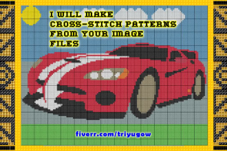 make cross stitch patterns from your image files