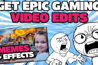professionally edit funny and engaging gaming youtube videos