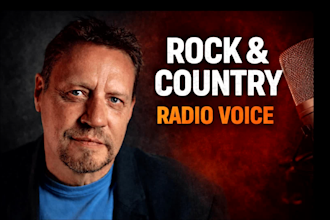 deliver a bold radio imaging voice for rock and country