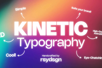 do kinetic typography animation for any video project