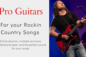 record killer country and rock guitar tracks for your song