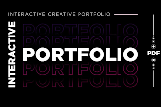 design personal interactive portfolio and resume on PDF and online version