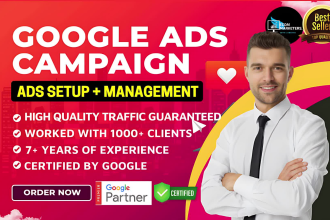 setup and manage high performing google ads adwords PPC campaigns