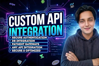 do rest API development, stripe integration, and backend bug fix