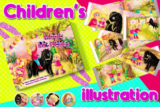 illustrate cartoon story book for children