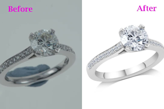 jewelry photo editing, retouching, background removal, color correction