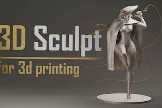 sculpt custom 3d model for 3d printing