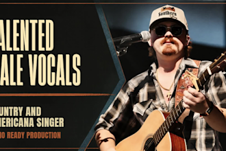 be your male country singer, americana bluegrass songwriter acoustic guitarist