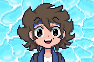 draw custom pixel art vtuber model pngtuber for streams game pixel art animation
