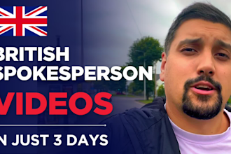 be your engaging english british UK male actor for your spokesperson video
