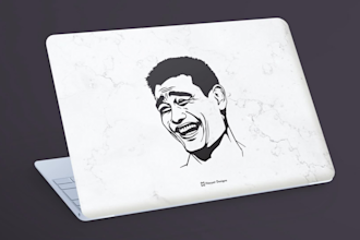 do sleek laptop back cover skin design