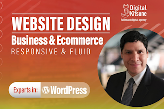 design or redesign ecommerce business wordpress website
