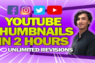 be your tumbnail maker for your youtube channel, thumbnail within 2hrs
