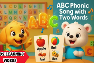 make high quality 3d kids animations for educational kids youtube channels