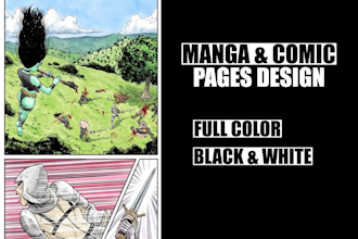design amazing manga, webtoon or comic pages