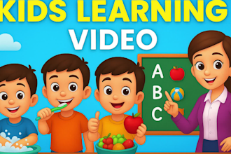 create kids learning videos ,nursery rhymes for youtube animation for kids