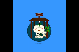 design vector cartoon logo, stickers and character designs