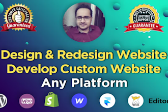 design or redesign and develop custom website on any platform