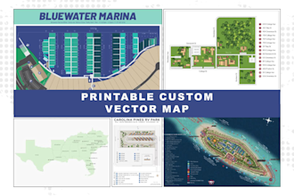 design printable custom vector maps of any area