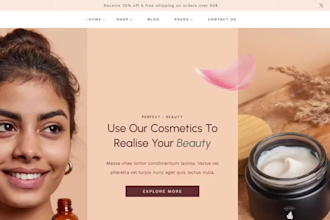 build skincare shopify store skincare store beauty skincare, skincare website