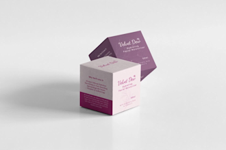 design luxury skincare label and cosmetic box packaging