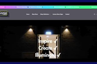build a neon shopify store neon light store neon sign shopify store neon website