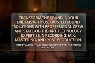 create sound effects and provide audio post production