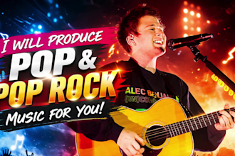 produce pop, edm and pop rock music for you
