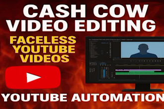 edit high retention cash cow youtube videos for automation channel