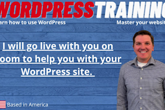 train you how to use wordpress or woocommerce