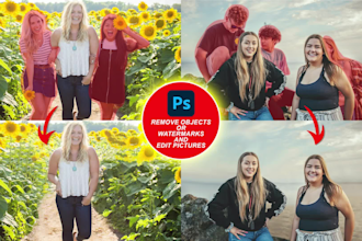 do photo editing, object deletion, and background removal also add watermark
