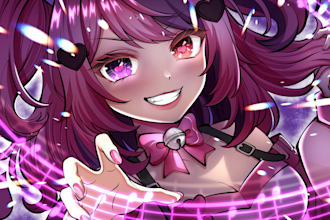 draw anime pfp, vtuber, oc or fanart illustration