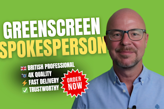 professional green screen video spokesperson
