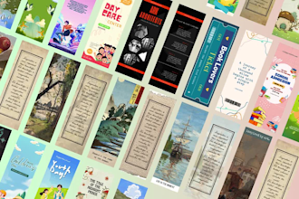design custom printable kids or work bookmarks and calendars