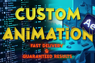 make a custom animation, motion graphics, or edit after effects template