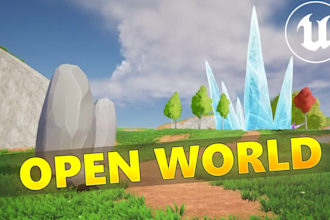 create open world game level in unreal engine 5
