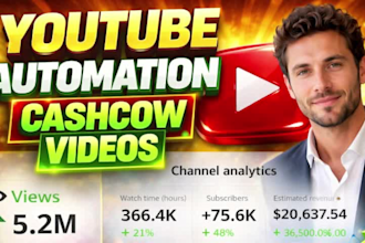 create youtube automation channel seo cash cow videos faceless video editing