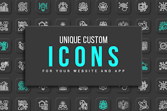 do icon design, custom icon set for web and app