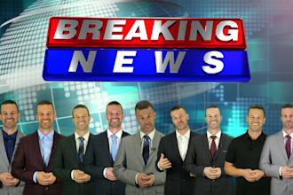 be your professional newscaster for your breaking news video