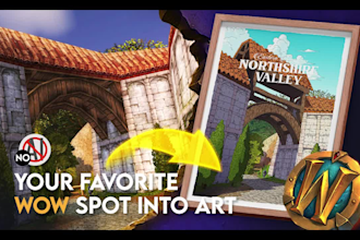 illustrate your favorite world of warcraft location into a custom digital painti