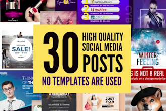 design 30 social media posts
