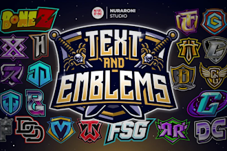 cool logo initials for esport, twitch, youtube