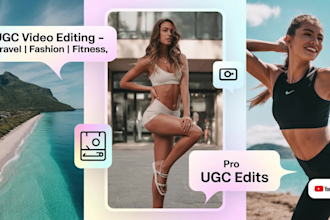 do aesthetic fashion video, travel video compilation and fitness for  brands