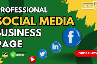 create a social media company page or business page