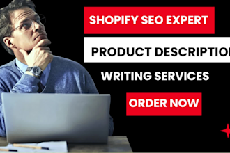 write ecommerce seo shopify product descriptions to improve shopify traffic