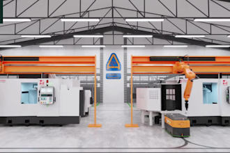 provide 3d industrial animation factory manufacturing process mechanical video