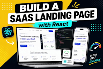 build a saas landing page in react