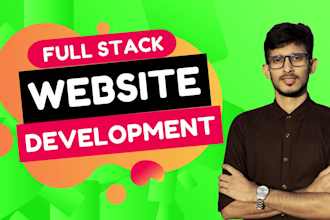 do full stack website development portfolio static personal or business website