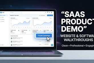 create a professional saas product demo video