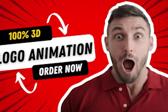do custom 3d logo  animation in 24 hours